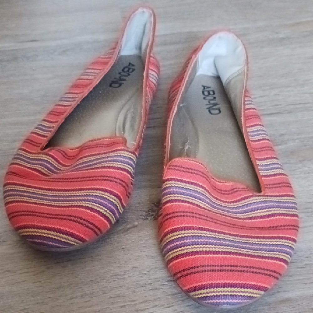 Abound Striped Slip On Canvas Flats Size 7 - Picture 5 of 8